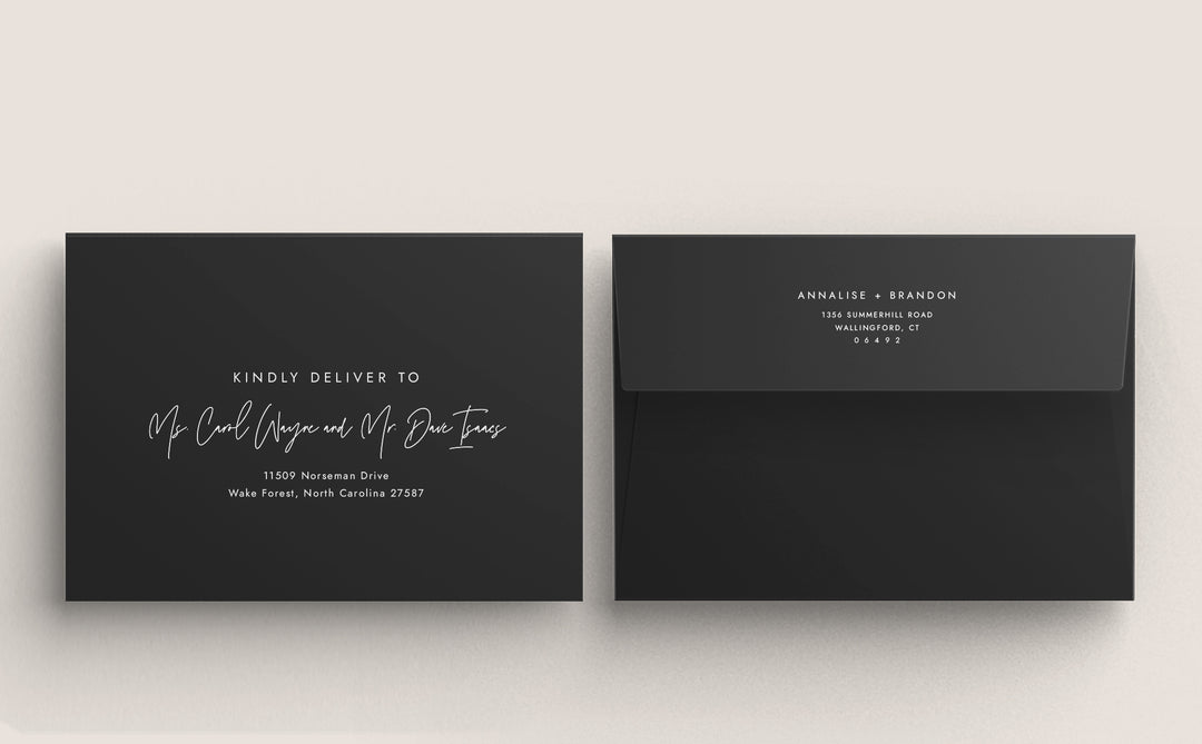 White Ink Printed Colored Envelopes