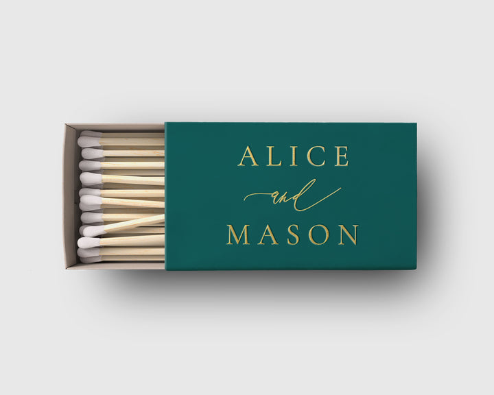 Classic Minimalist Matchbox Favor