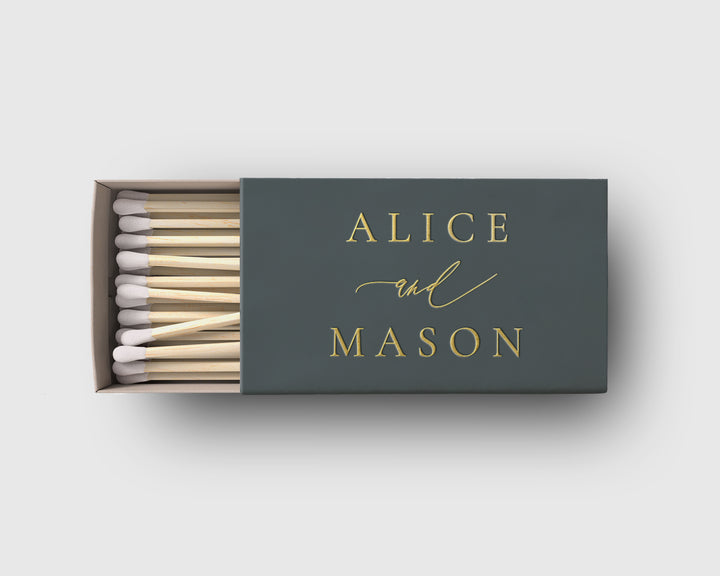 Classic Minimalist Matchbox Favor