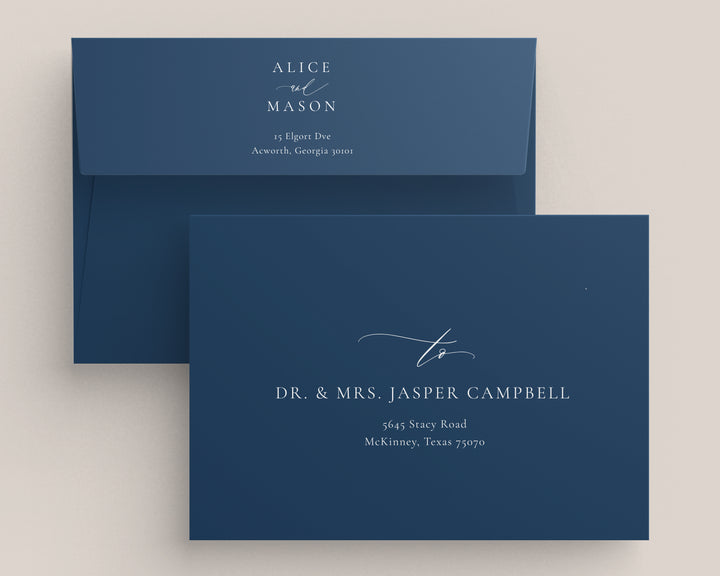 Classic Minimalist Collection Envelopes - White Ink Printing