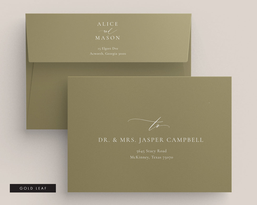Copy of Classic Minimalist Collection Envelopes - White Ink Printing
