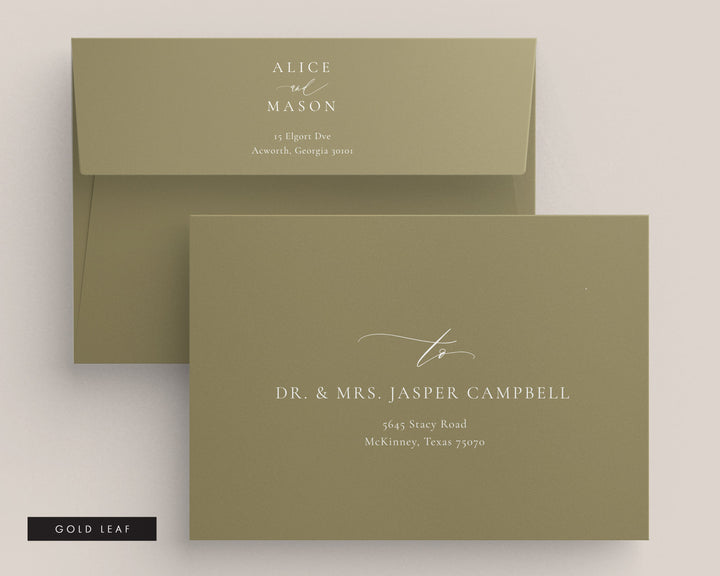 Copy of Classic Minimalist Collection Envelopes - White Ink Printing