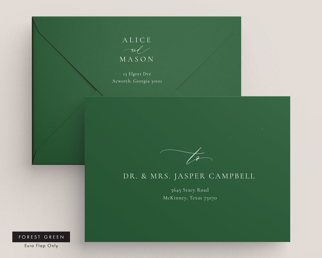 Copy of Classic Minimalist Collection Envelopes - White Ink Printing