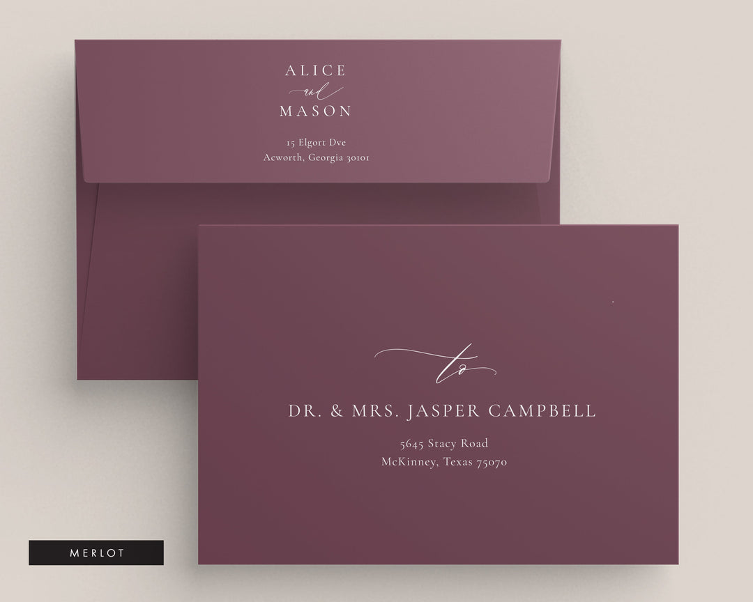 Copy of Classic Minimalist Collection Envelopes - White Ink Printing