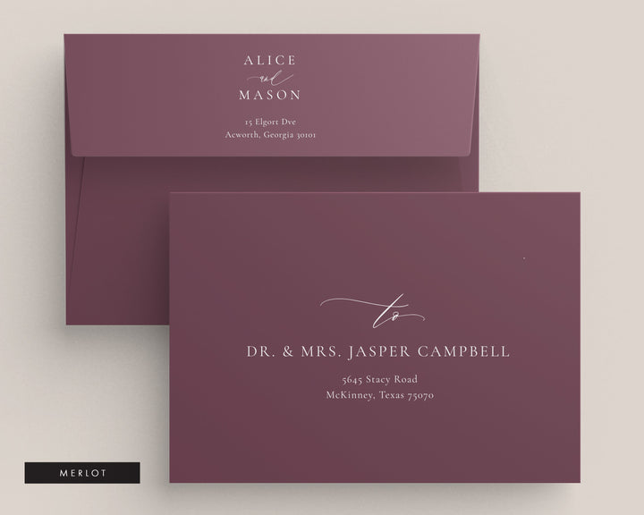 Copy of Classic Minimalist Collection Envelopes - White Ink Printing