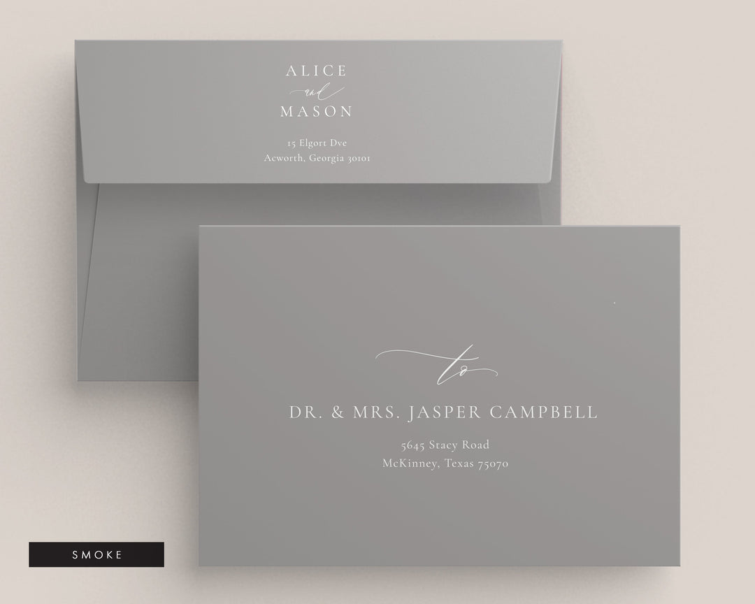 Copy of Classic Minimalist Collection Envelopes - White Ink Printing