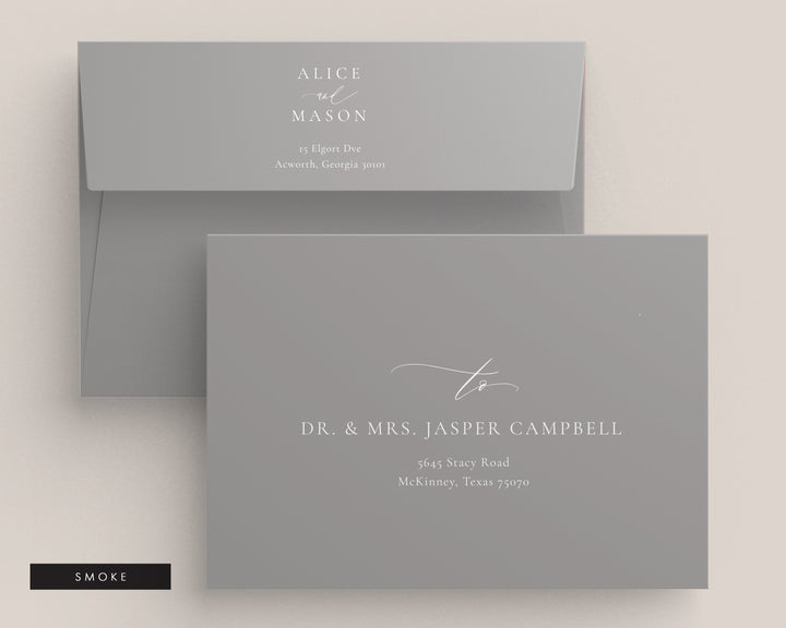 Copy of Classic Minimalist Collection Envelopes - White Ink Printing