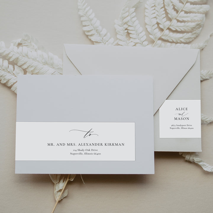 Classic Minimalist Wrap Around Labels