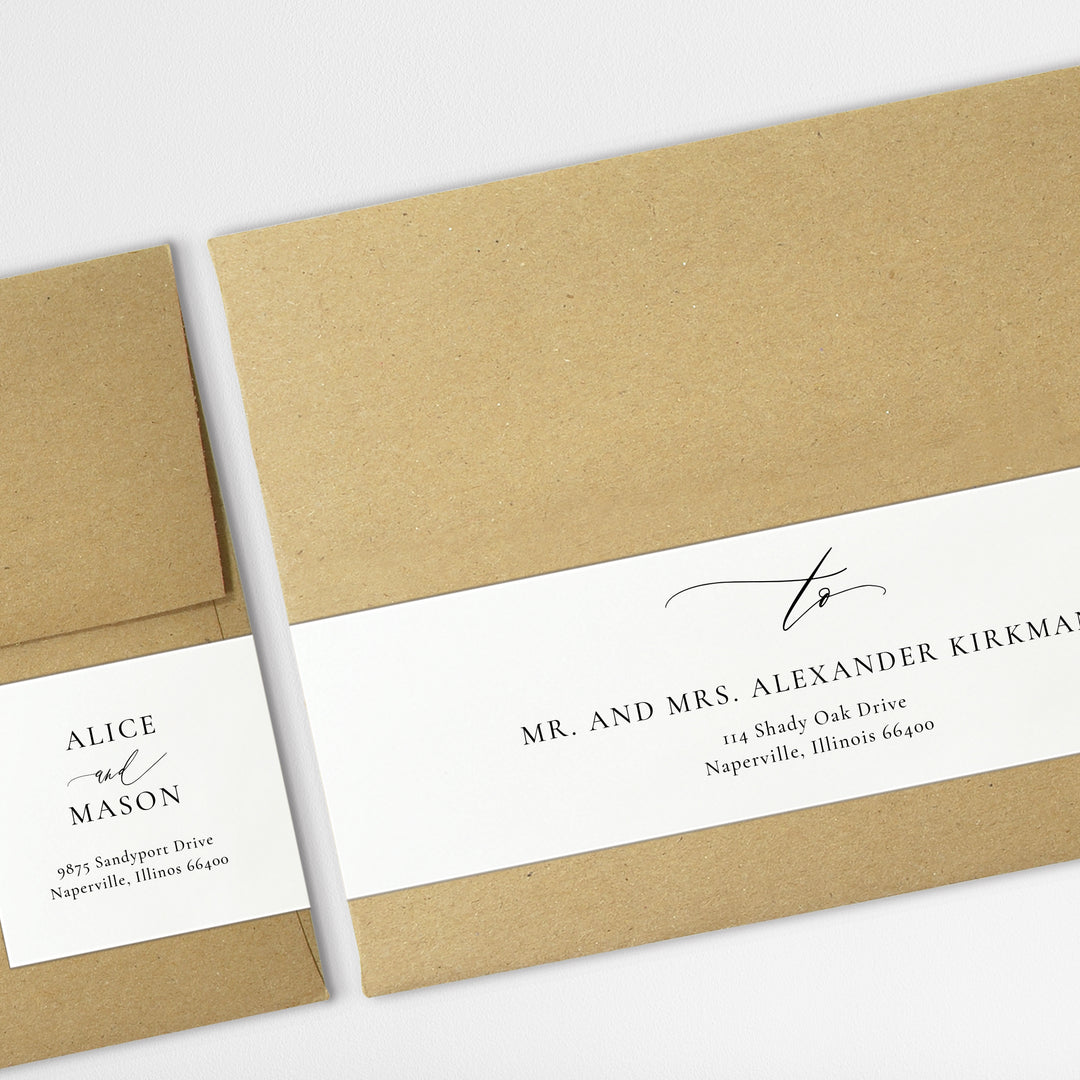 Classic Minimalist Wrap Around Labels