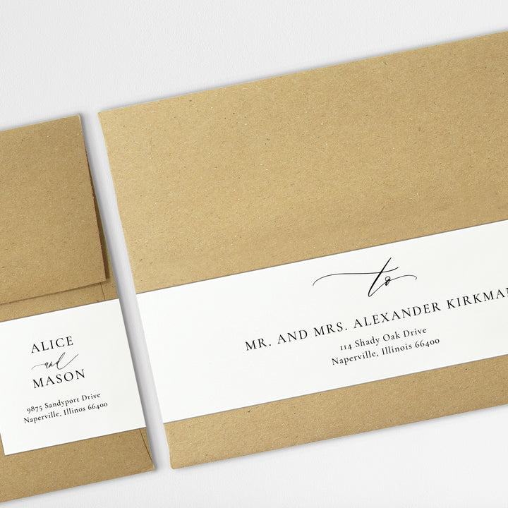 Classic Minimalist Wrap Around Labels