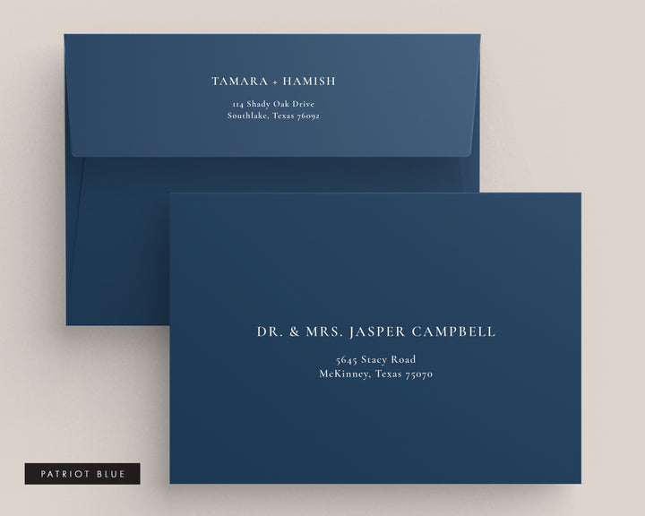 Eucalyptus Collection Envelopes - White Ink Printing
