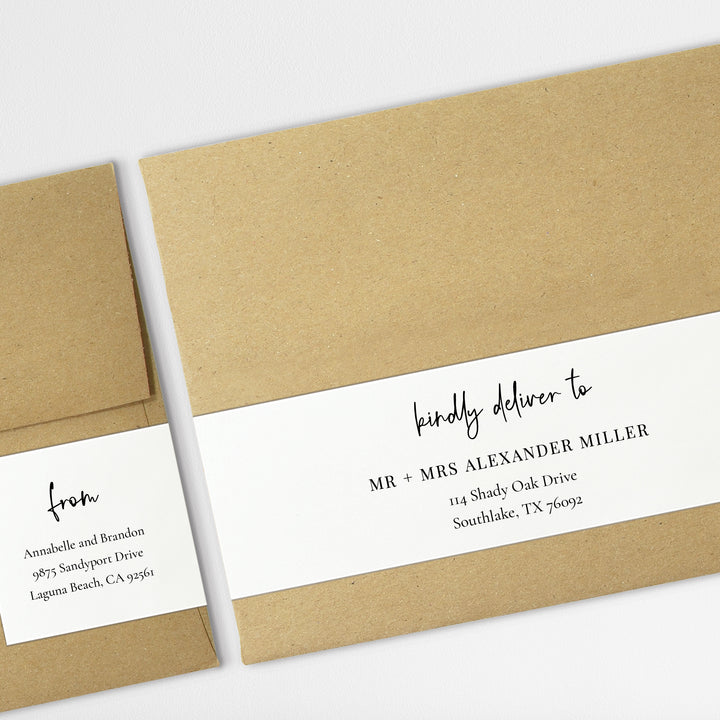 Modern Initials Wrap Around Labels