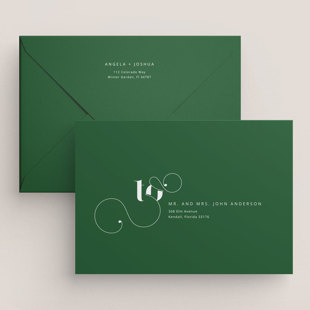 Amore Collection Envelopes - White Ink Printing