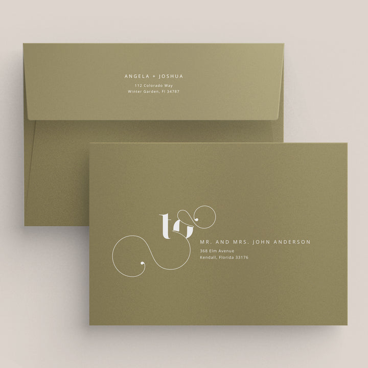 Amore Collection Envelopes - White Ink Printing