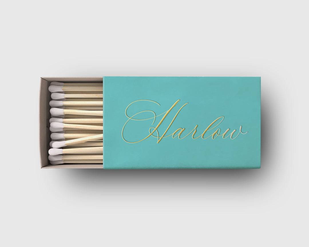 Romantic Calligraphy Matchbox Favor