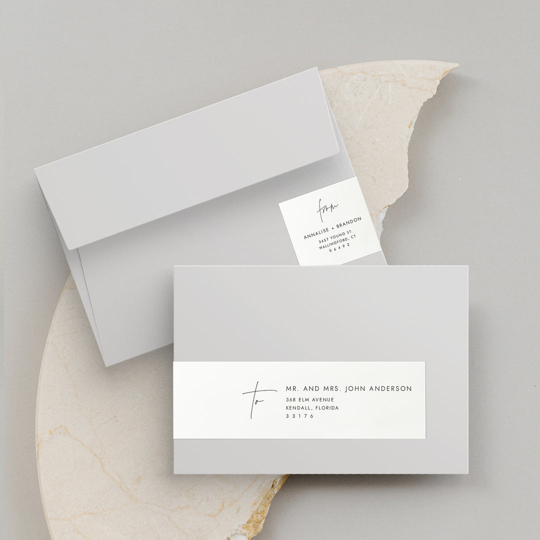 Modern Monogram Wrap Around Labels