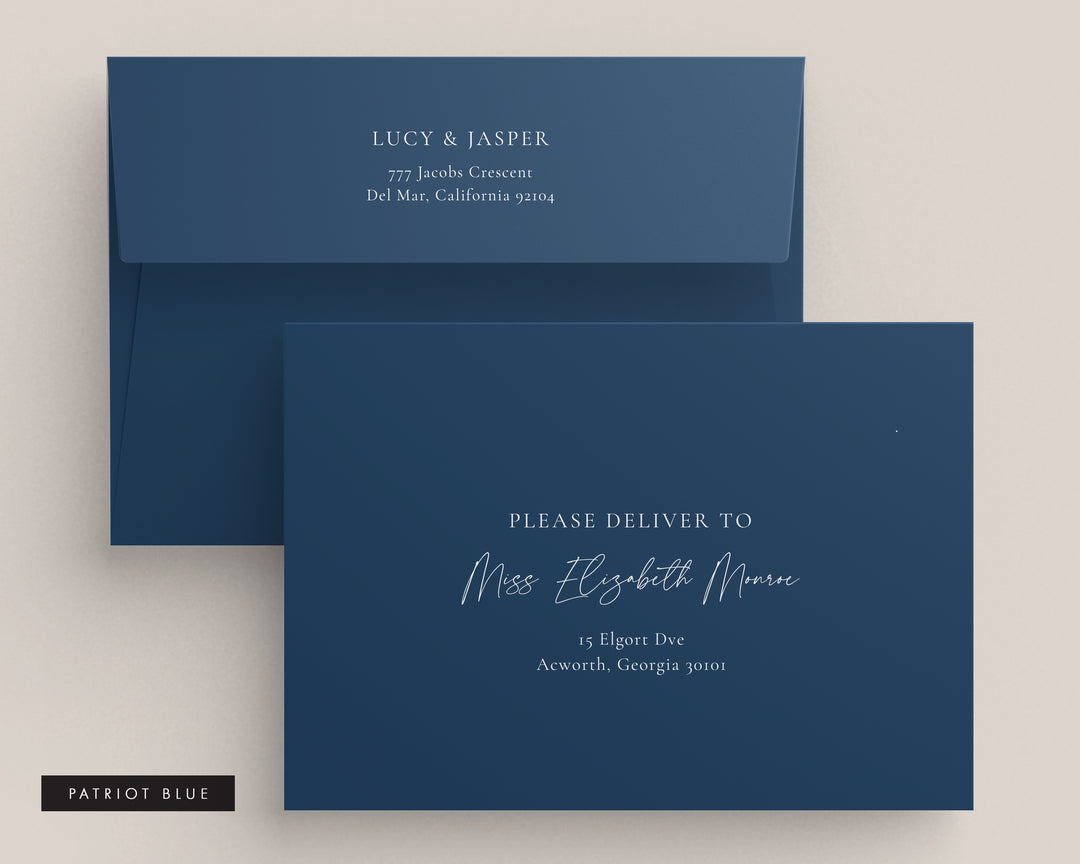 Key West Collection Envelopes - White Ink Printing