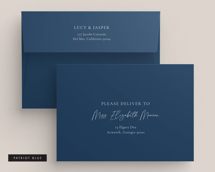 Key West Collection Envelopes - White Ink Printing