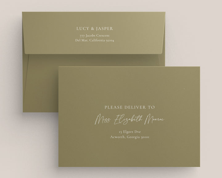 Key West Collection Envelopes - White Ink Printing