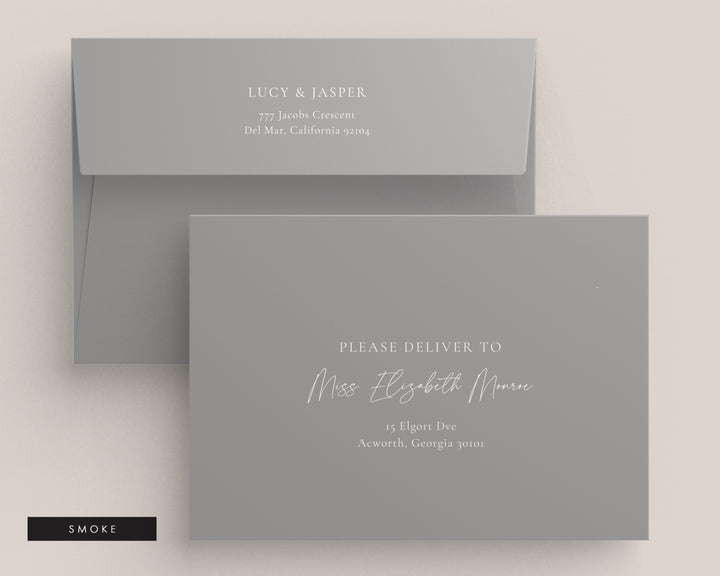 Key West Collection Envelopes - White Ink Printing
