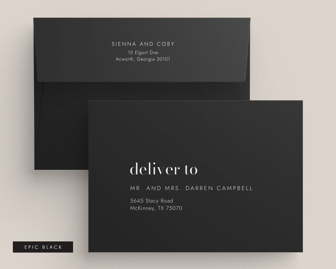 Mad Love Collection Envelopes - White Ink Printing