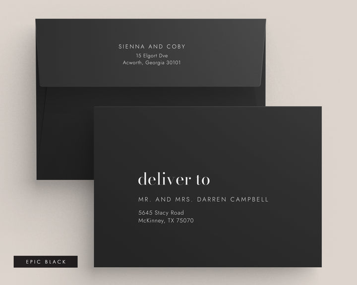 Mad Love Collection Envelopes - White Ink Printing