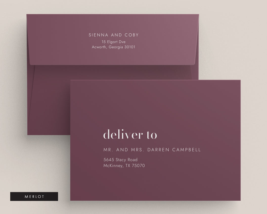 Mad Love Collection Envelopes - White Ink Printing
