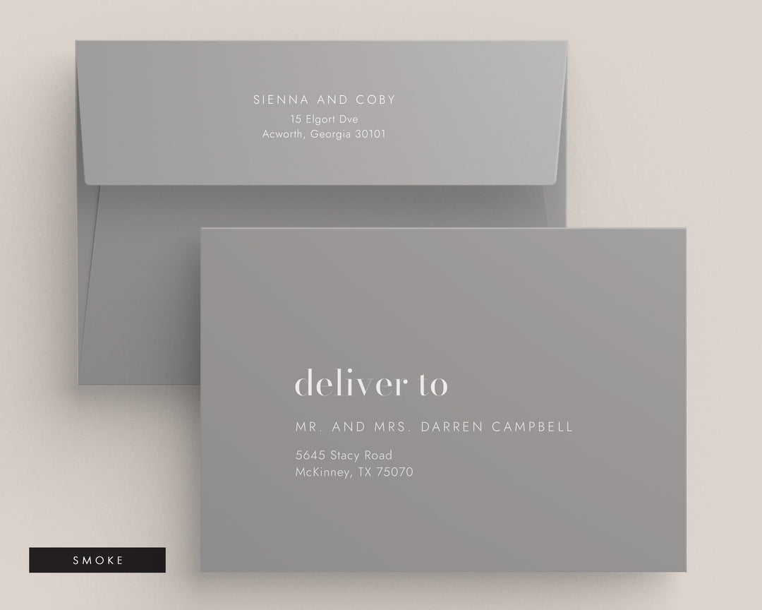Mad Love Collection Envelopes - White Ink Printing