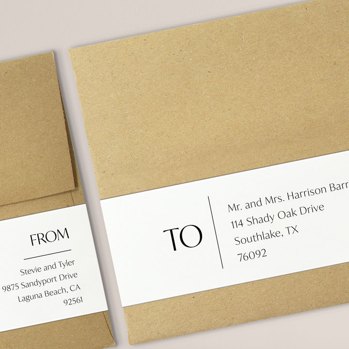 Contemporary Chic Wrap Around Labels