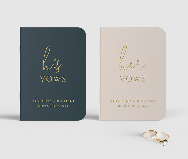 Modern Script Vow Books