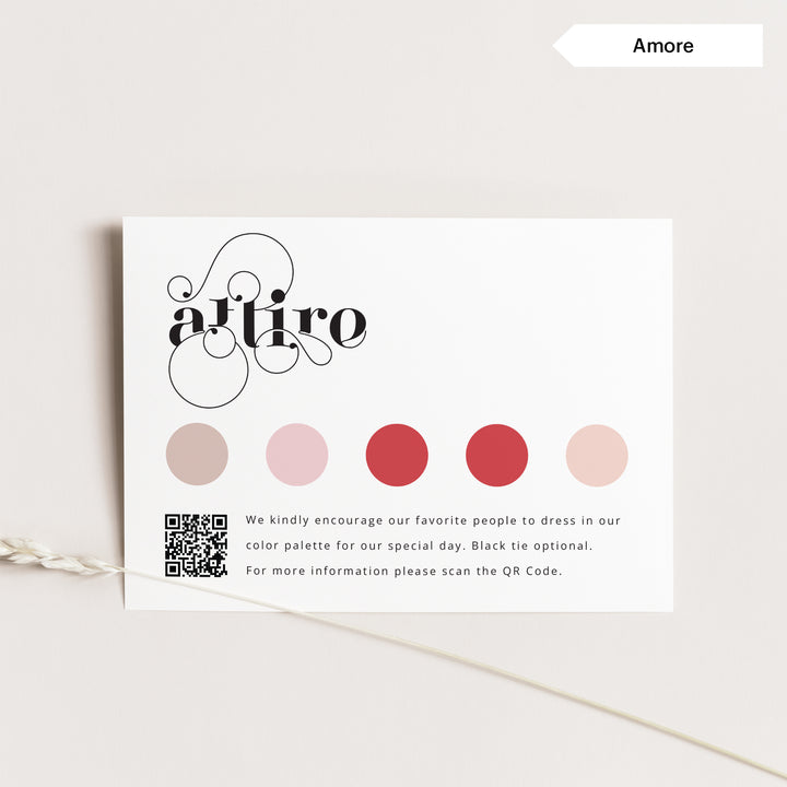 Attire Insert Card with QR Code