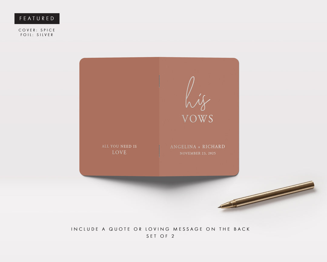 Modern Script Vow Books