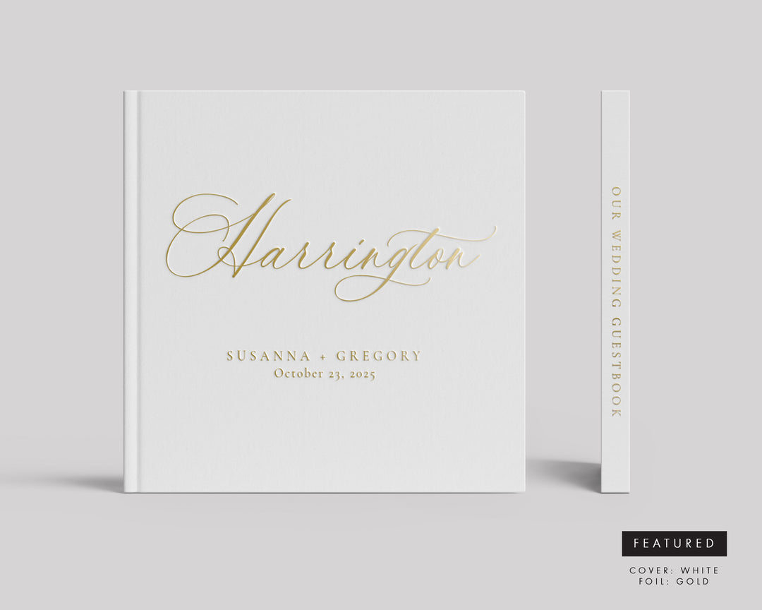 Romantic Calligraphy Guest Book