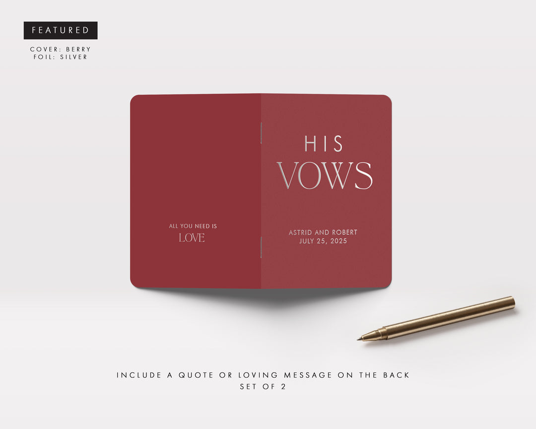 Bohemian Luxe Vow Books