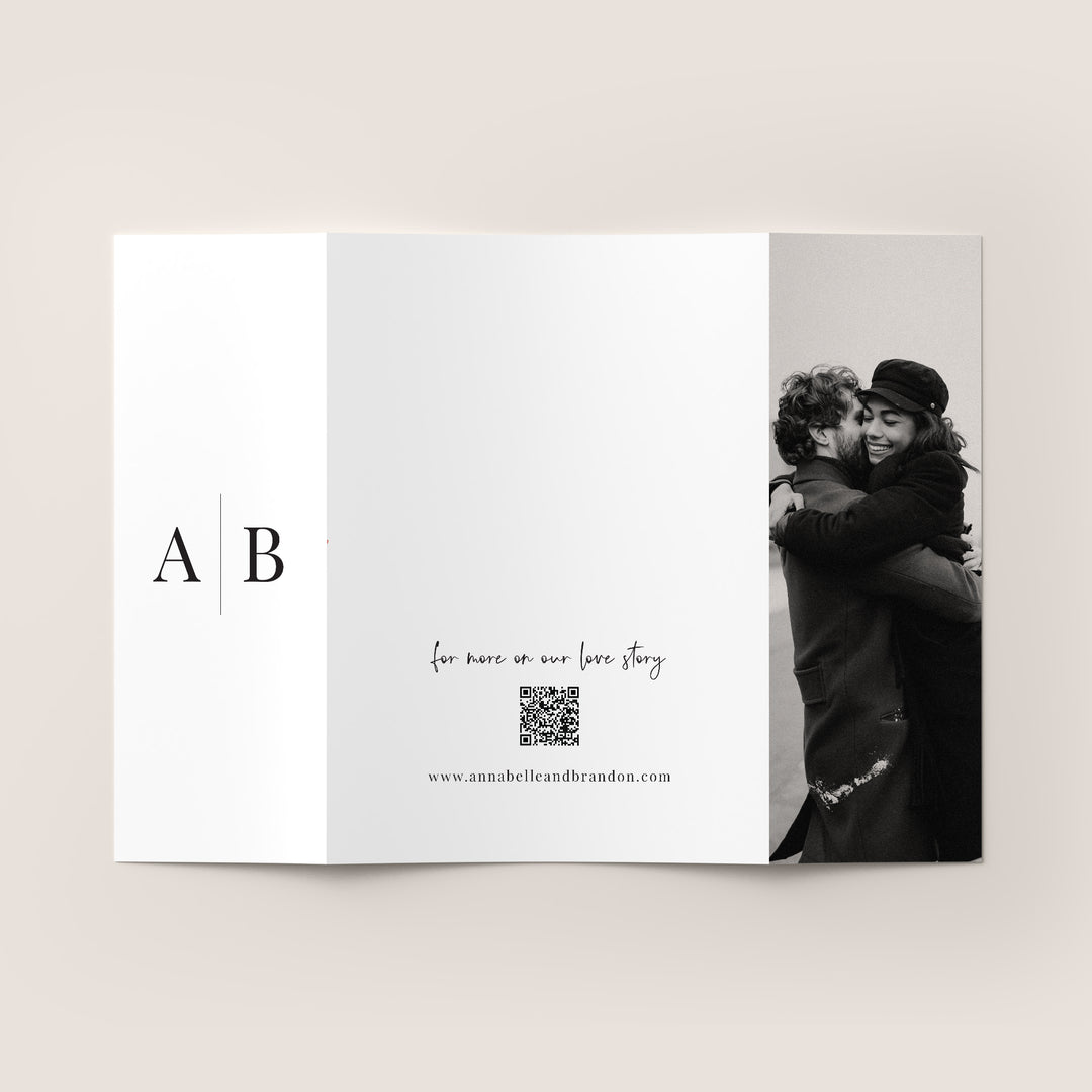 Modern Initials Gatefold Wedding Invitation