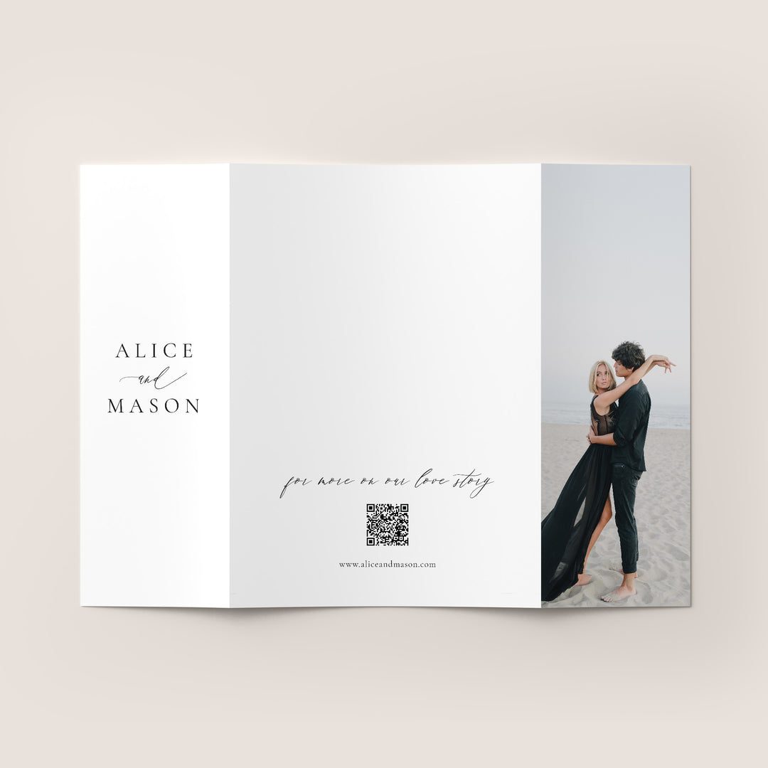 Classic Minimalist Gatefold Wedding Invitation