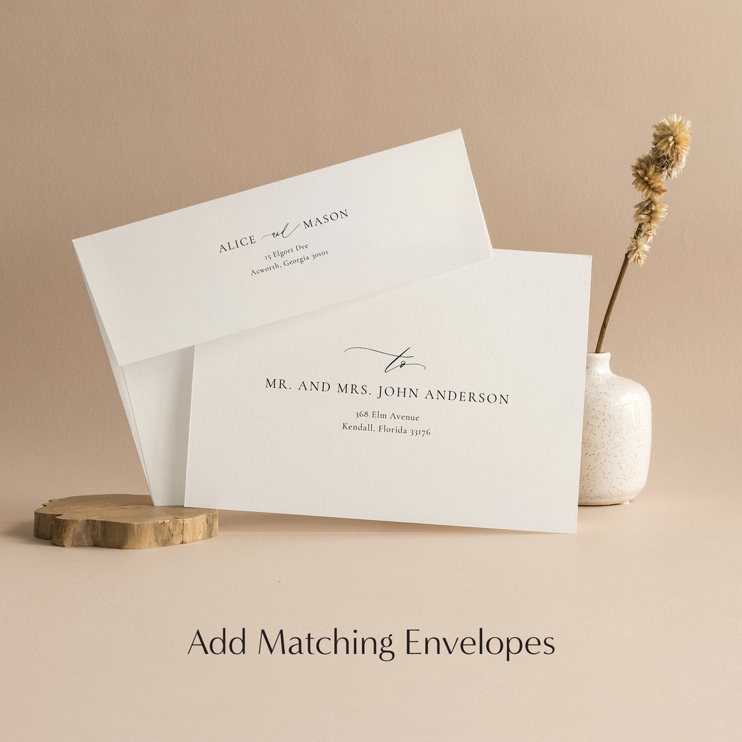 Classic Minimalist Gatefold Wedding Invitation