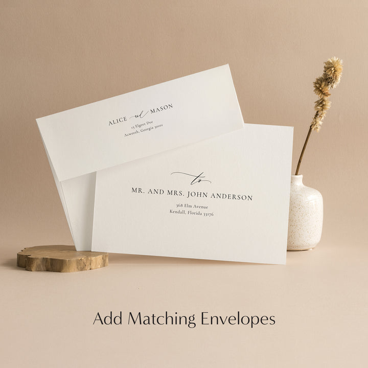 Classic Minimalist Gatefold Wedding Invitation
