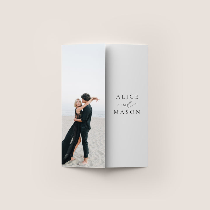 Classic Minimalist Gatefold Wedding Invitation