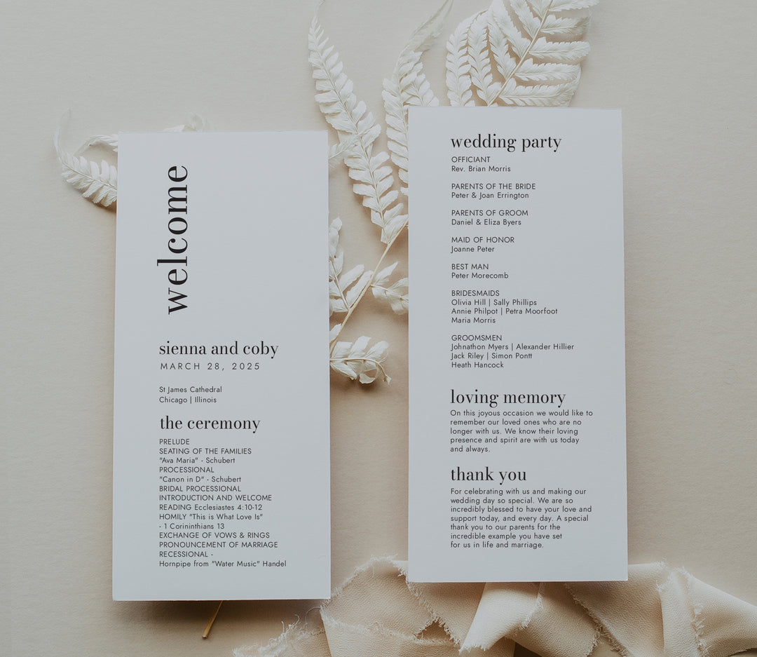 Mad Love Tea Length Ceremony Program