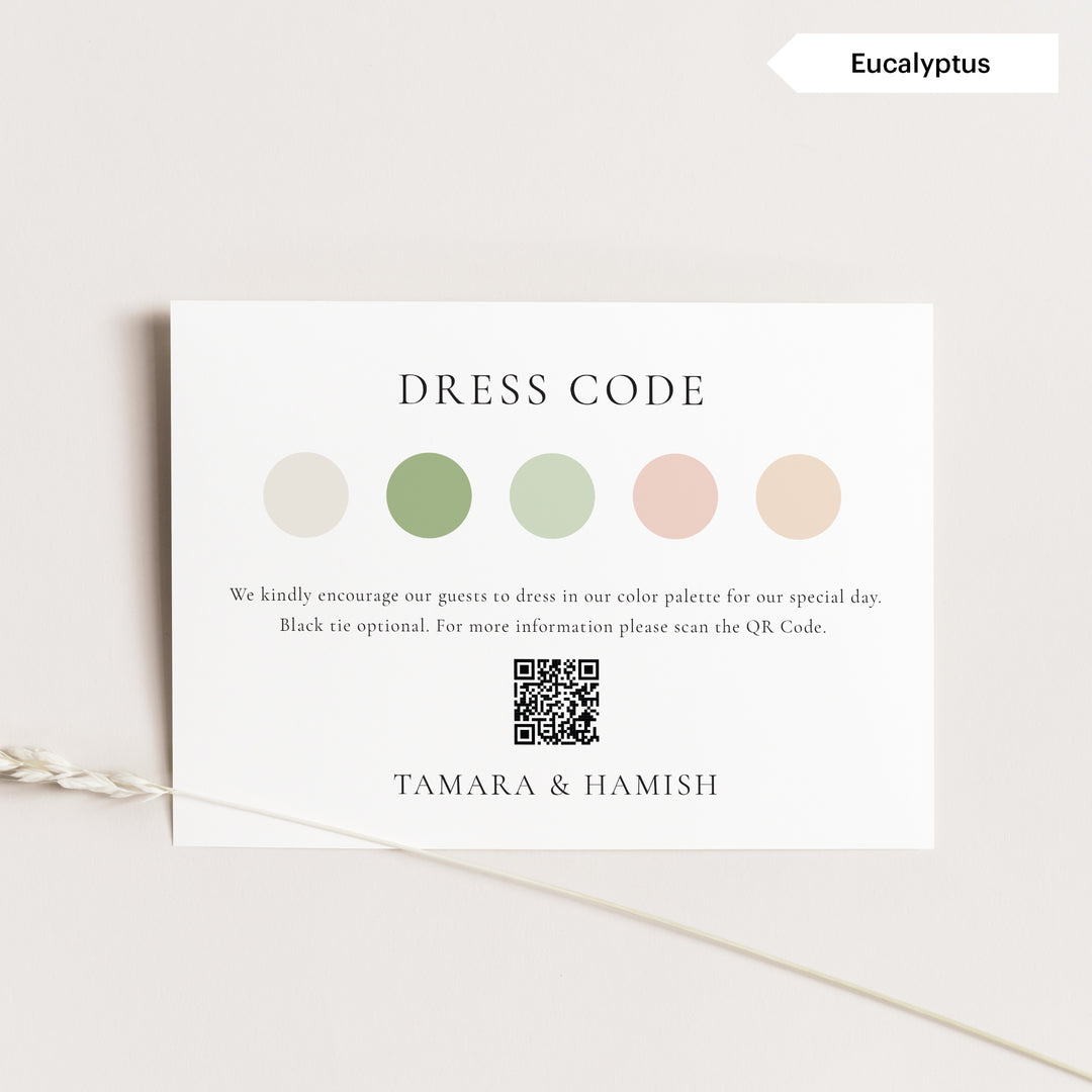 Attire Insert Card with QR Code