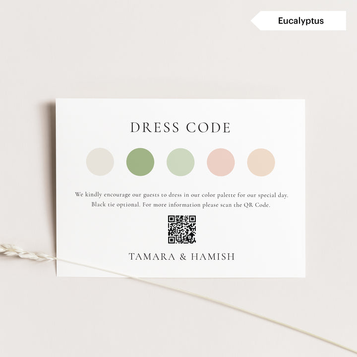 Attire Insert Card with QR Code