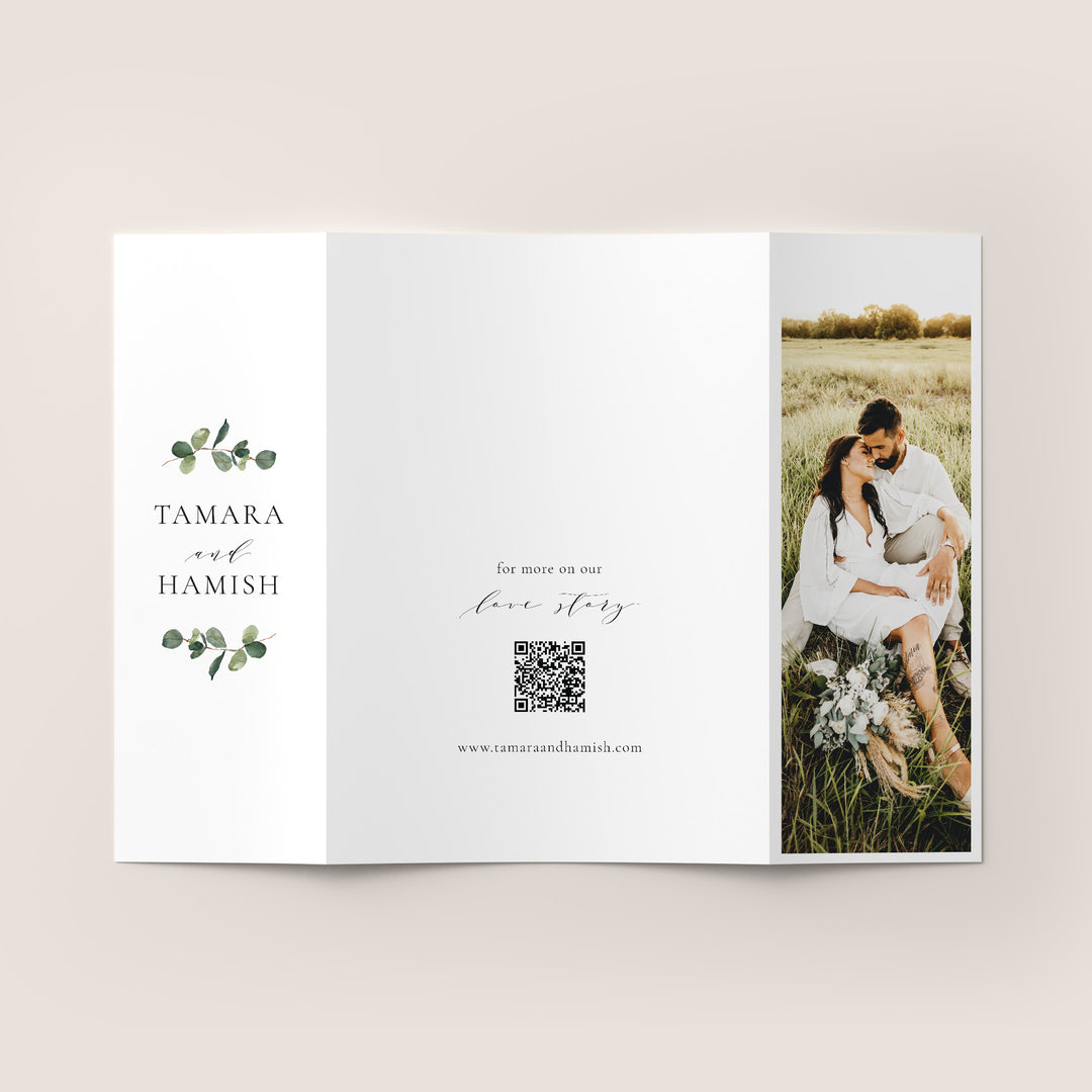 Eucalyptus Gatefold Wedding Invitation