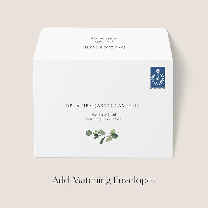 Eucalyptus Gatefold Wedding Invitation