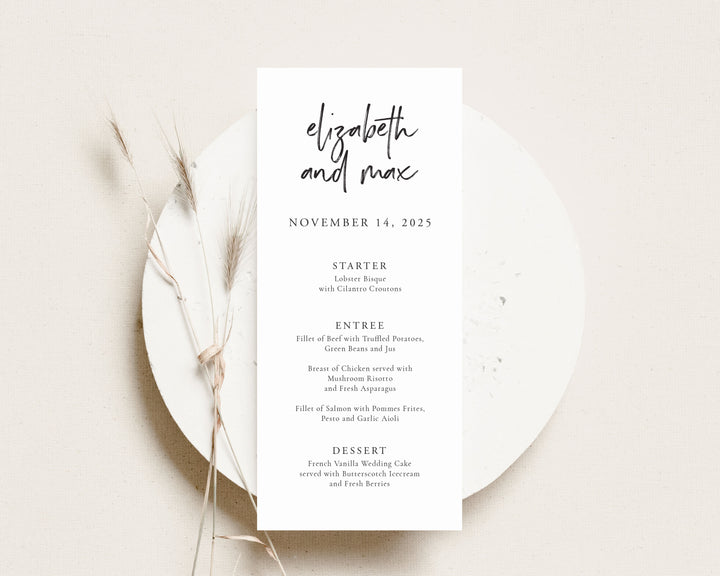 Wild Spirit Menu