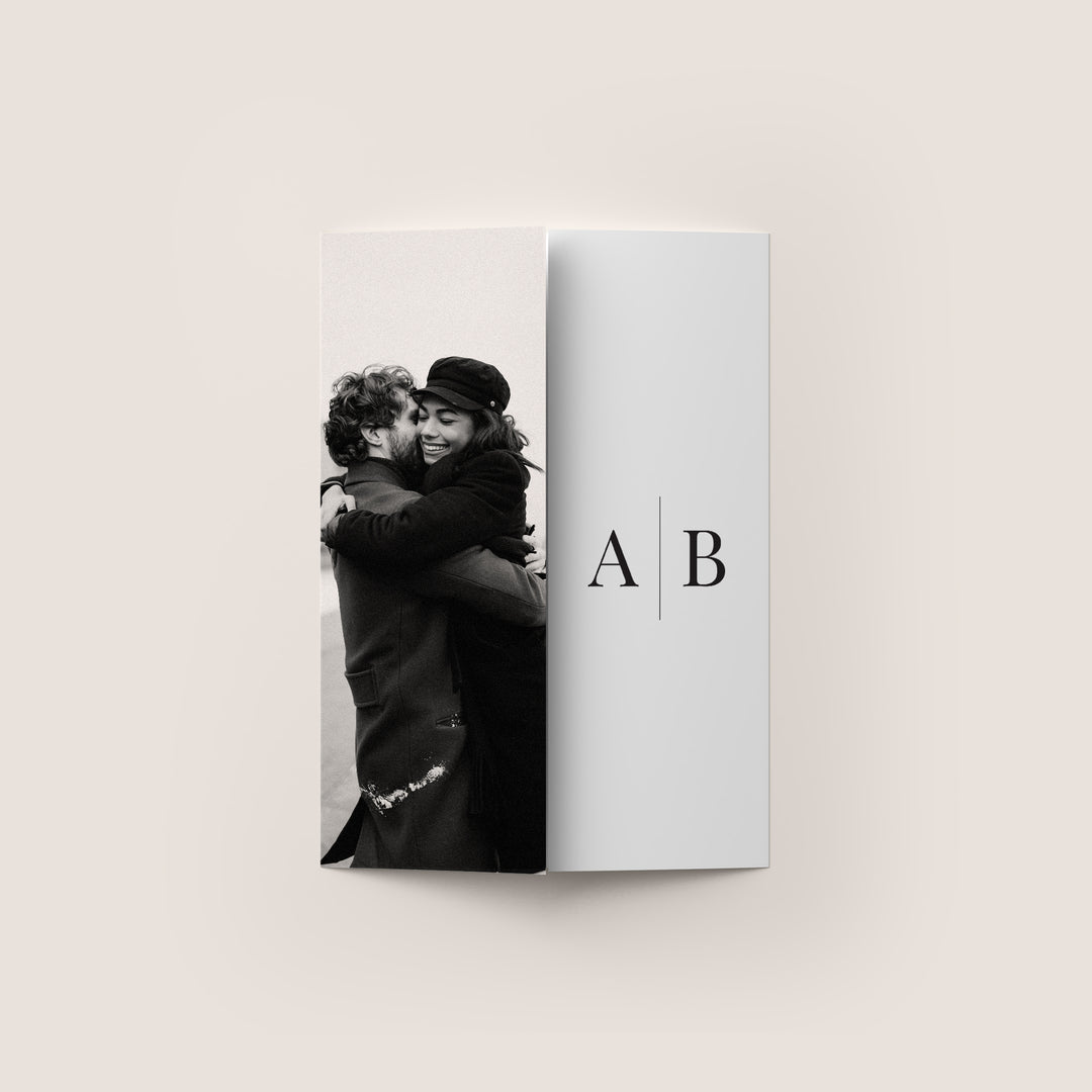 Modern Initials Gatefold Wedding Invitation