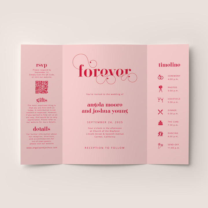 Amore Gatefold Wedding Invitation