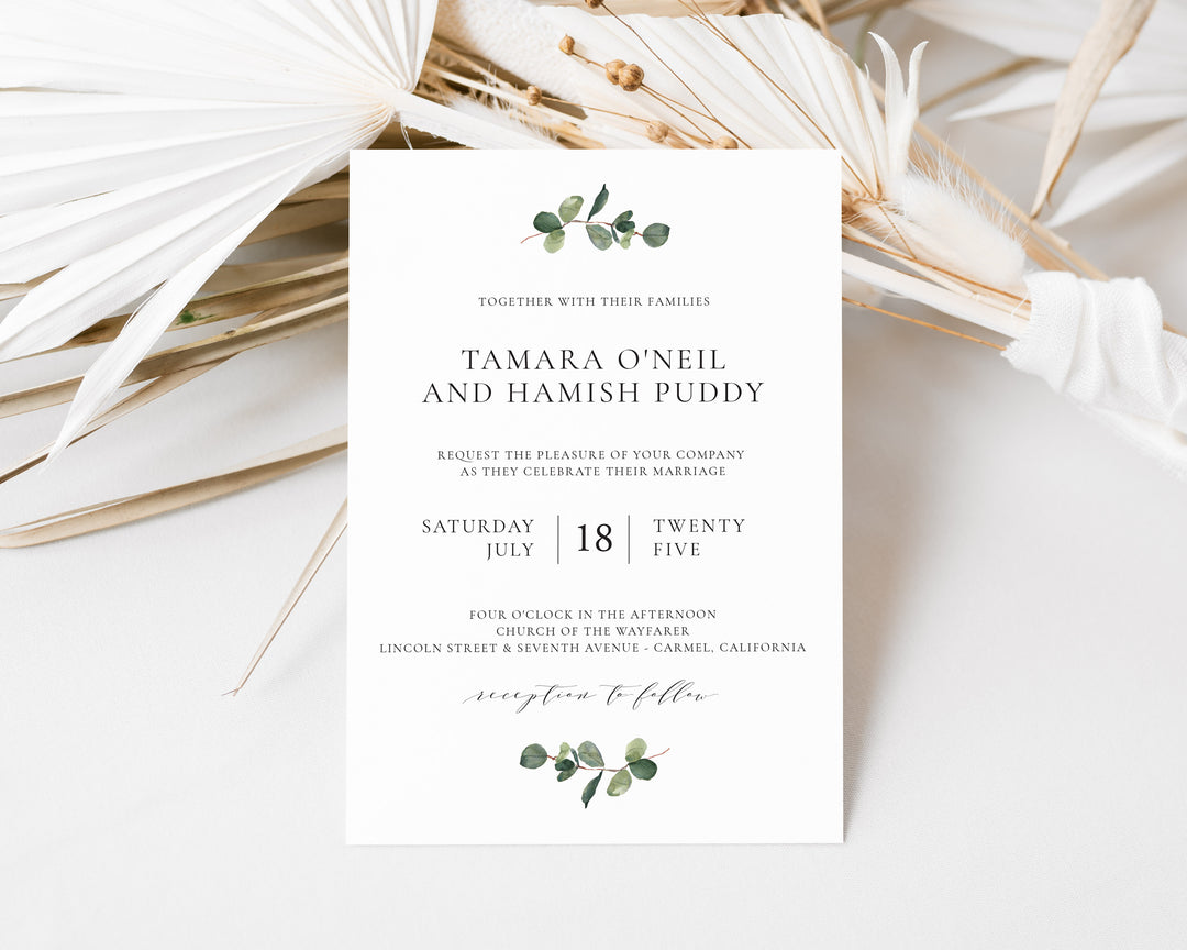 Eucalyptus Wedding Invitation Suite