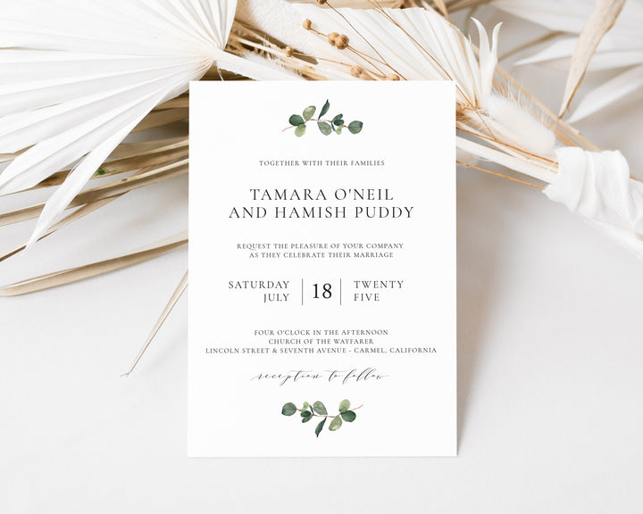 Eucalyptus Wedding Invitation Suite
