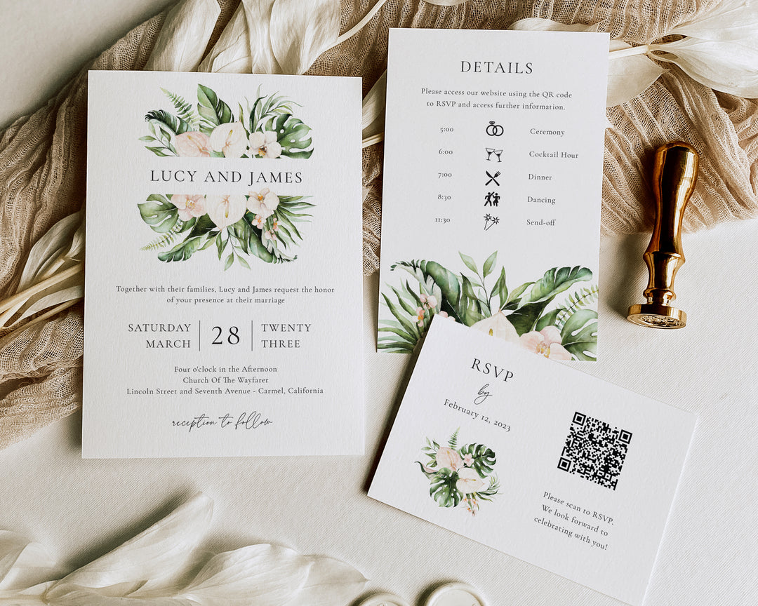 Key West Wedding Invitation Suite